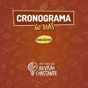 Imagem de capa para o Ebook CRONOGRAMA 60 DIAS (OAB 38)