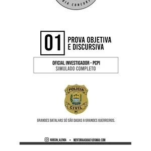 Imagem de capa para o Ebook SIMULADO PC PI - OIP 01 - Mentoria Águia