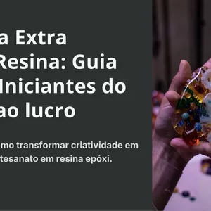 Imagem de capa para o Ebook Resina Lucrativa: Guia Prático Para Começar do Zero e Fazer Suas Primeiras Vendas
