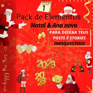 Imagem de capa para o Ebook BLACK FRIDAY Pack de Elementos Natal e Ano Novo
