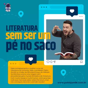 Imagem de capa para o Curso online Literatura sem ser um pé no saco - Pablo Jamilk
