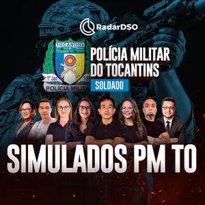 Imagem de capa para o Curso online RadarDSO Simulado PM TO - Soldado (pós edital)