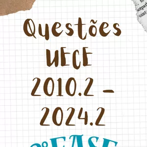 Imagem de capa para o Ebook CADERNO DE PROVAS UECE 2°FASE BIOLOGIA, FISICA E QUÍMICA DE 2010.2 A 2024.2