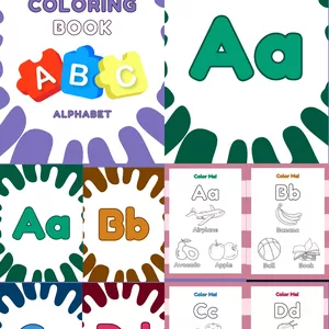 Cover image for Ebook ABC Coloring Book: Learn the Alphabet with Fun Words &amp; Pictures!