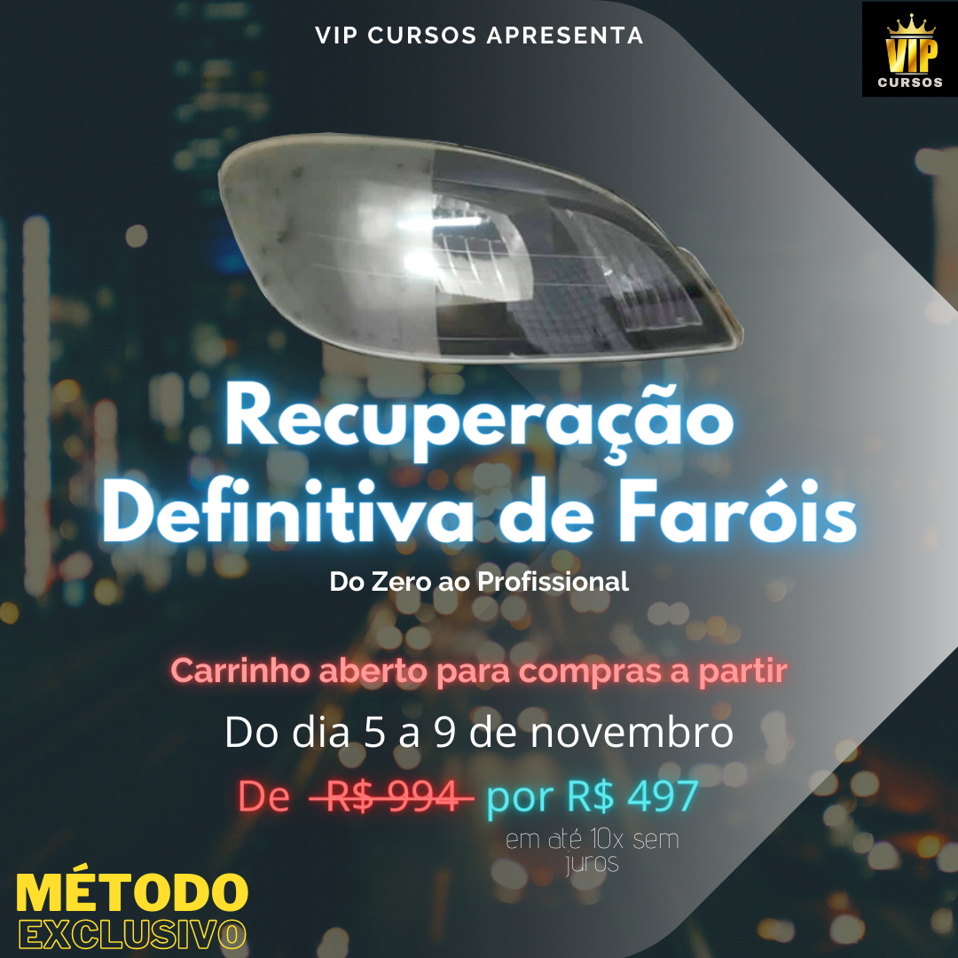 Imagem do curso VIP Recuperação Definitiva de Faróis