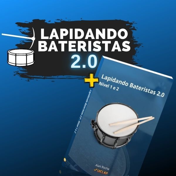 Lapidando Bateristas 2.0 Vitalício + Apostila impressa Nível 1 e 2 Curso.blog.br