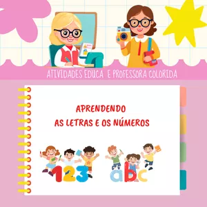 Imagem de capa para o Ebook APRENDENDO AS LETRAS E OS NÚMEROS
