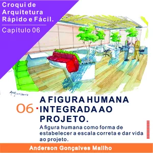 Imagem do curso Curso de Croqui de Arquitetura - Capítulo 06 – A figura humana integrada ao projeto