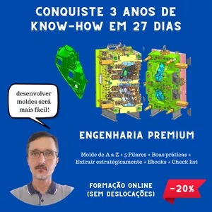 Imagem de capa para o Curso online ENGENHARIA PREMÍUM em moldes de Injeção