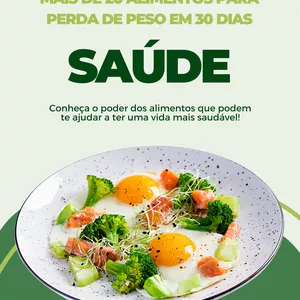 Imagem de capa para o Ebook mais de 20 alimentos para perda de peso em 30 dias 
