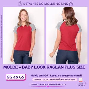 Imagem de capa para o Curso online MOLDE BABY LOOK RAGLAN PLUS SIZE 