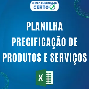 Imagem de capa para o Ebook Planilha de Precificação de Produtos e Serviços