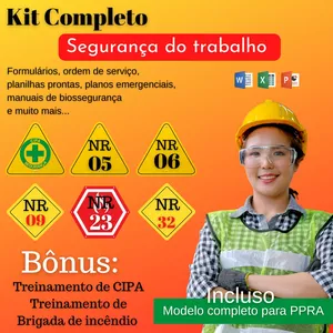 Imagem de capa para o Ebook Kit Completo para Técnicos de Segurança do Trabalho  