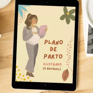 Imagem de capa para o Curso online PLANO DE PARTO Ilustrado e Editável