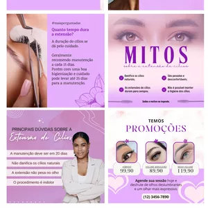 Imagem de capa para o Ebook PACK CANVA EXTENSÃO DE CÍLIOS