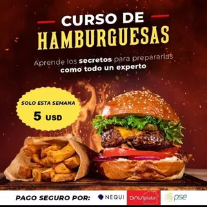 Imagen de portada para Curso online Curso de hamburguesas