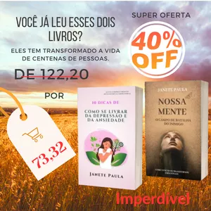 Imagem do curso  2 E-books "A Cura do Corpo e da Alma" "10 dicas de como se livrar da depressão e da ansiedade".