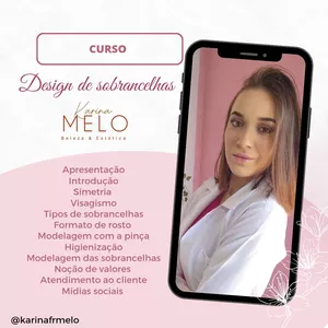 Imagem de Curso de Design de Sobrancelhas  criado por Karina Melo na hotmart