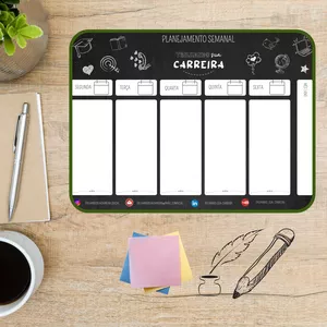 Imagem de capa para o Curso online Planner semanal - fundo preto.