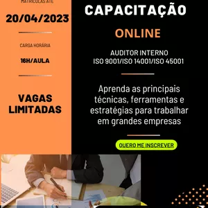 Imagem de capa para o Curso online Formação de Auditor Interno do SGI + Interpretação e Implementação