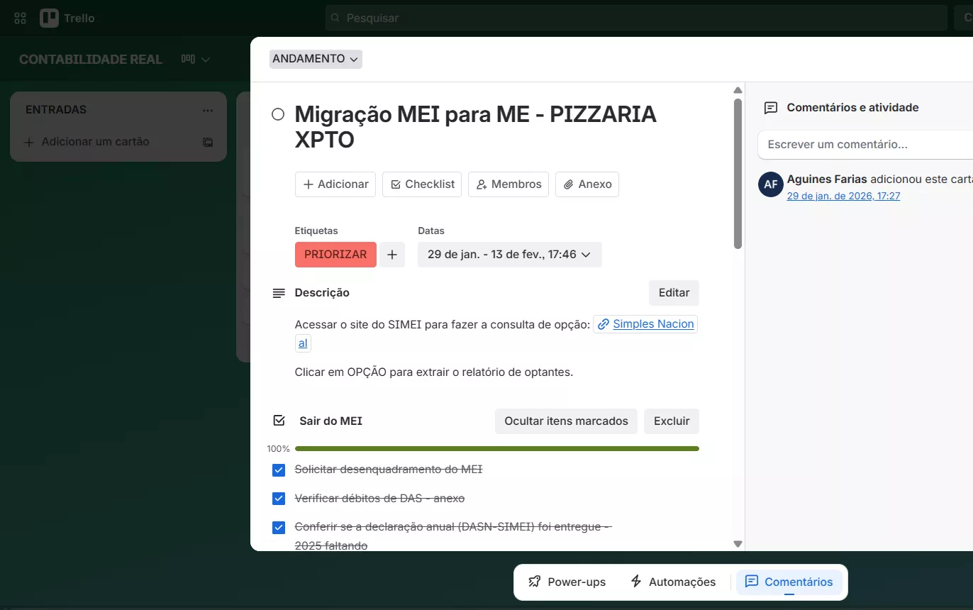 Organização Contábil com o Trello - Para Contadores Solo  — imagem 2