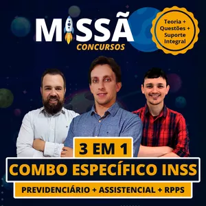 Imagem de capa para o Curso online Combo 3 e 1 - Disciplinas Específicas do Concurso do INSS - Direito Previdenciário, Legislação Assistencial e RPPS