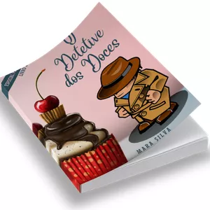Imagem de capa para o Ebook E-book Ilustrado da Coleção Profissões - Histórias Infantis - O Detetive e os Doces 