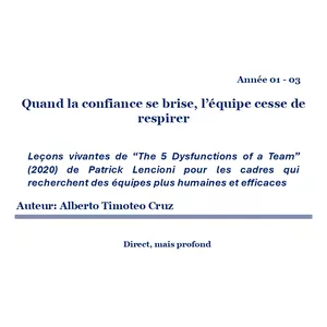 Image de couverture pour le Ebook Quand la confiance se brise, l’équipe cesse de respirer