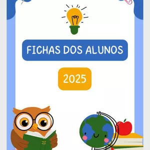 Imagem de capa para o Ebook Ficha do aluno para imprimir e organizar as aulas em 2025 