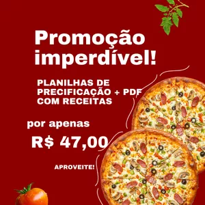 Imagem de capa para o Ebook PLANILHA DE PRECIFICAÇÃO + PDF COM RECEITAS 