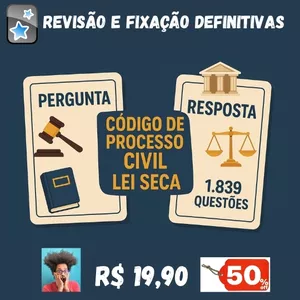 Imagem de capa para o Curso online Código de Processo Civil - Cartões de Memória Anki - Lei Seca
