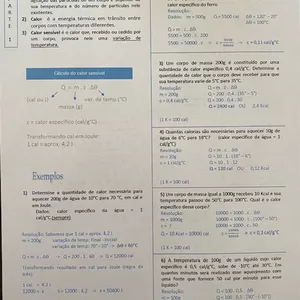 Imagem de capa para o Ebook Apostila resolvida Física Calorimetria