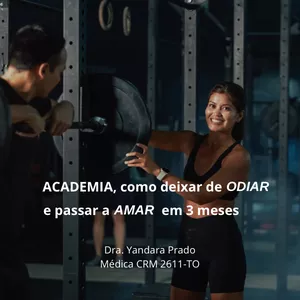 Imagem de capa para o Ebook Academia, como deixar de odiar e passar a amar em 3 meses 