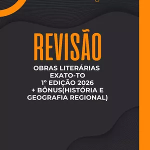 Imagem de capa para o Ebook REVISÃO Obras Literárias Exato 2026 – Análises Completas + Simulado