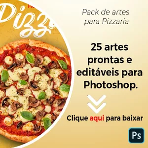 Imagem de capa para o Curso online Pack Pizzaria 25 artes