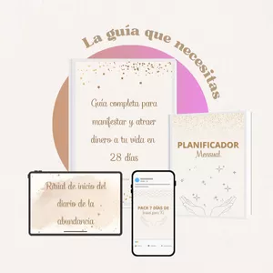 Imagen de portada para Ebook Guía completa para manifestar y atraer dinero a tu vida en  28 días