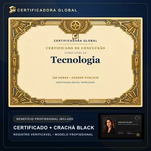 Imagem do curso 🔥 BOLSA 100% [APLICADA] - [MATRÍCULA] CURSO DE FORMAÇÃO EM TECNOLOGIA - ACESSO VITALÍCIO - CRACHÁ BLACK + REGISTRO - CASHBACK R$ 25 - BÔNUS APOSTILA EXTRA - CG
