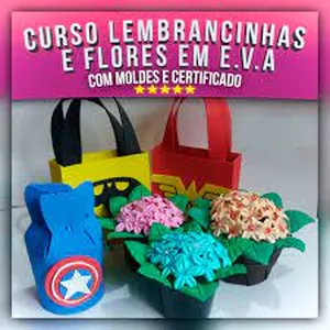 Imagem de capa para o Curso online Curso Lembrancinhas e Flores em E.V.A
