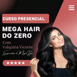 Imagem de capa para o Curso online Curso Mega Hair Valquiria Vicente - Do Zero ao Profissional (Presencial em Barueri-SP)