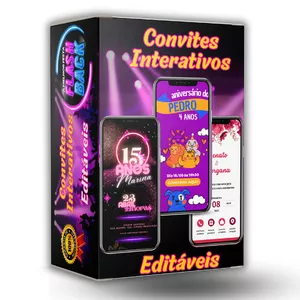 Imagem de capa para o Ebook Kit de Convites Interativos Editáveis - Crie convites personalizados para qualquer ocasião