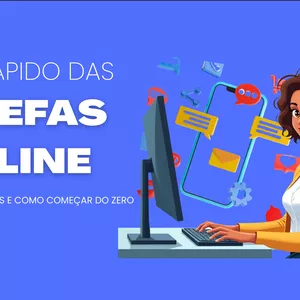 Imagem de capa para o Ebook Guia Rápido das Tarefas Online: plataformas, ganhos e como começar do zero.