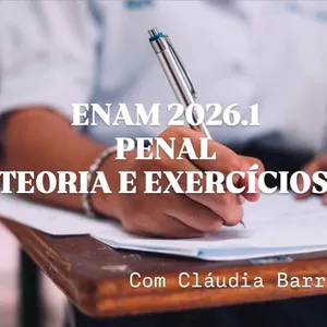 Imagem de capa para o Curso online ENAM V - 2026.1 - Curso preparatório para o Exame Nacional da Magistratura - Direito Penal