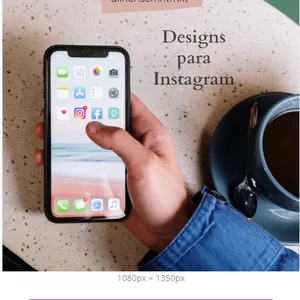 Imagem de capa para o Curso online Designs para Instagram 