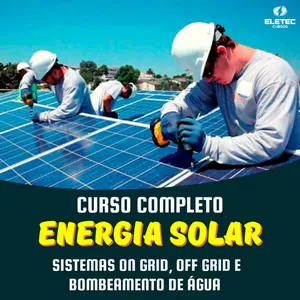 Imagem de capa para o Curso online Instalador Solar On Grid, Off Grid e Bombeamento de Água