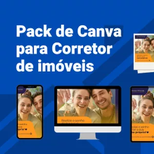 Imagem de capa para o Ebook Pack CANVA para Corretor de Imóveis