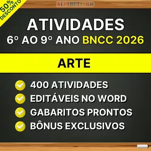 Imagem do curso ARTE - Atividades do 6º ao 9º ano - BNCC 2026