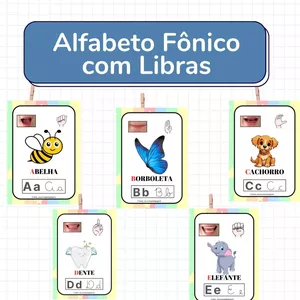Imagem de capa para o Ebook ALFABETO FÔNICO COM LIBRAS 