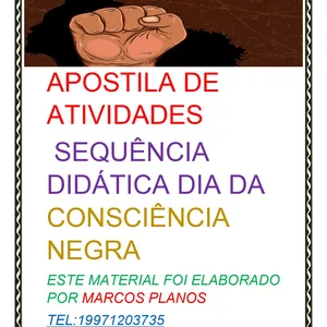 Imagem de capa para o Ebook APOSTILA DE ATIVIDADES SEQUÊNCIA DIDÁTICA DIA DA CONSCIENCIA NEGRA