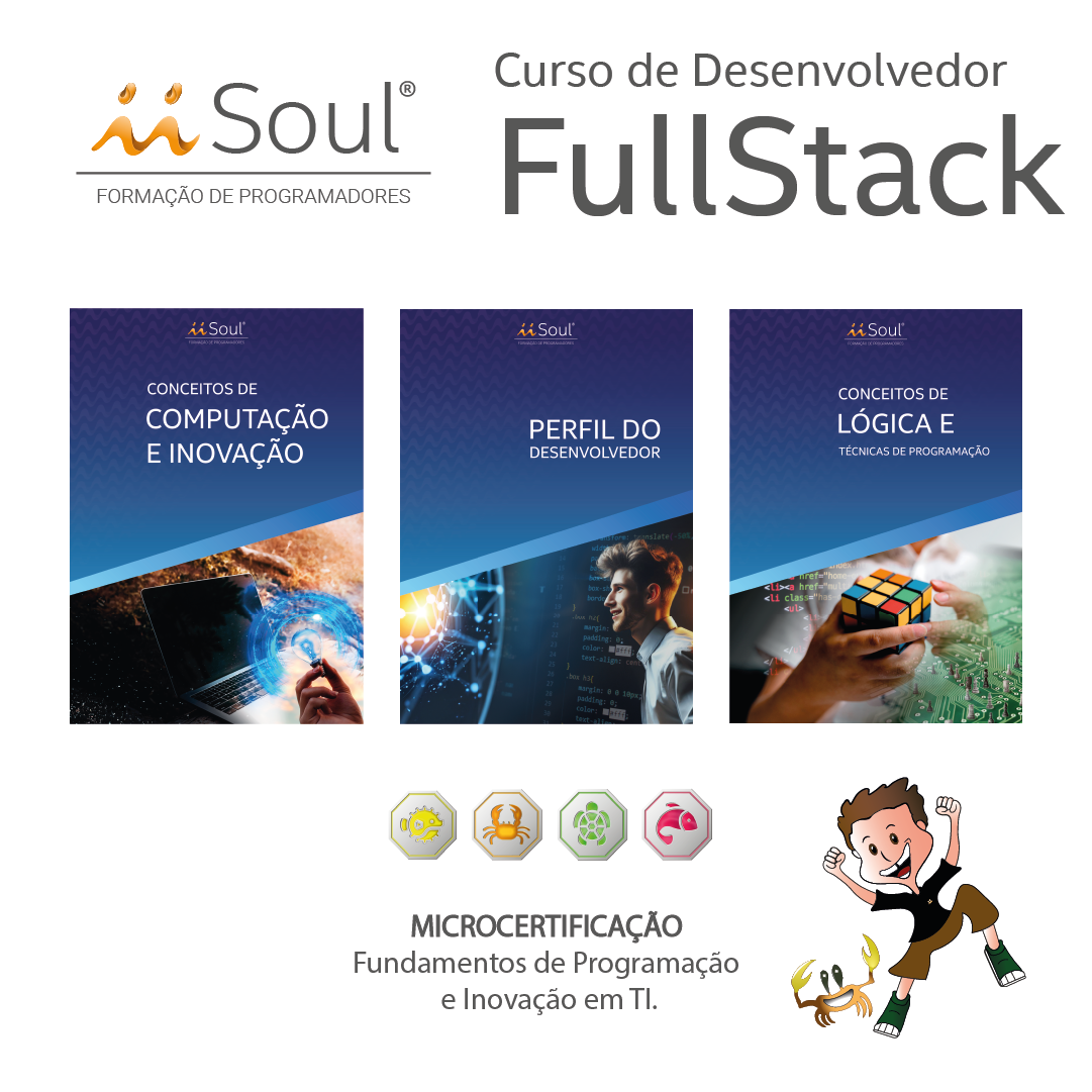 Imagem do curso Curso de Desenvolvedor FullStack - Fundamentos de Programação e Inovação em TI - Microcertificação 1