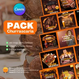  Pack Canva Para Churrascarias